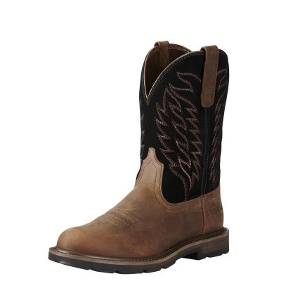 Ariat Groundbreaker Pull-On Kahverengi Iş Ayakkabıları Erkek (42854-927)